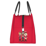 Nutcracker Soldier Toy Christmas Gift Insulated Lunch Bag