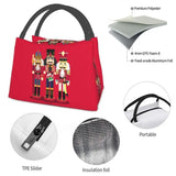 Nutcracker Soldier Toy Christmas Gift Insulated Lunch Bag