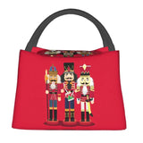 Nutcracker Soldier Toy Christmas Gift Insulated Lunch Bag