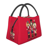 Nutcracker Soldier Toy Christmas Gift Insulated Lunch Bag