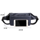 Waterproof Nylon Waist Bag for Men and Women - 4 Pockets
