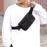 Waterproof Nylon Waist Bag for Men and Women - 4 Pockets
