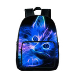 Wolf Animals 3D Nylon Backpack 16 Inch Bookbag Large Capacity Travel Bag
