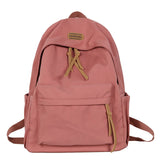 Nylon Backpack Boys Girls School Bookbag Student Solid Back Packs