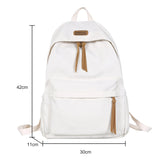 Nylon Backpack Boys Girls School Bookbag Student Solid Back Packs