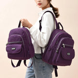Waterproof Nylon Backpack Women Travel School Shoulder Bags