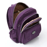 Waterproof Nylon Backpack Women Travel School Shoulder Bags