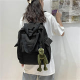 Nylon Backpack School Bag For Teenage Girl Shoulder Women Waterproof Bag