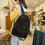 Nylon Backpack Large Capacity Laptop Shoulder Bag Teens Schoolbag