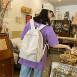Nylon Backpack Large Capacity Laptop Shoulder Bag Teens Schoolbag