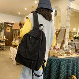 Nylon Backpack Large Capacity Laptop Shoulder Bag Teens Schoolbag