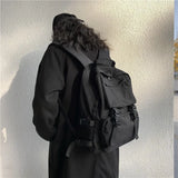 Nylon Backpack Solid Shoulder Bag Casual Women Backpack