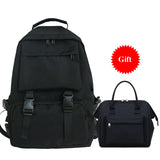 Nylon Backpack Solid Shoulder Bag Casual Women Backpack
