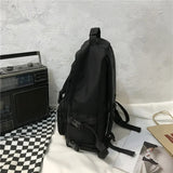 Nylon Backpack Solid Shoulder Bag Casual Women Backpack
