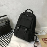 Nylon Backpack Solid Shoulder Bag Casual Women Backpack