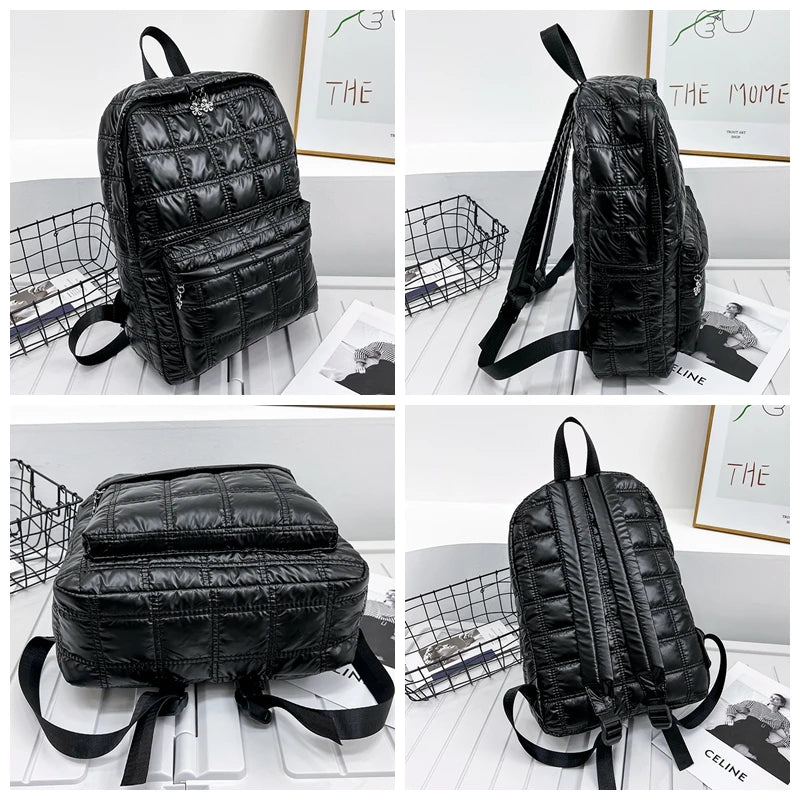 Nylon Backpack Women School Backpack Purse Medium