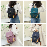 Nylon Backpack Women Vintage School Bags Casual Mochilas