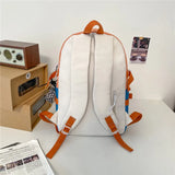 Gray Nylon Backpack Women Travel School Bag for Teenage Girls