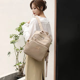 Nylon Backpack Women's Large-Capacity Travel Rucksack Water-Repellent Schoolbag