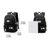 Nylon Backpack for Teen Girls Student School Bag Bookbag Travel