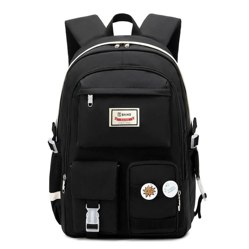 Nylon Backpack for Teen Girls Student School Bag Bookbag Travel