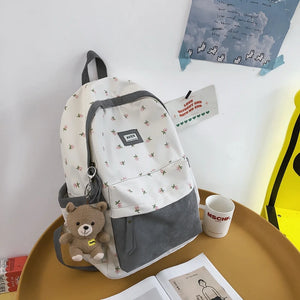 Large Capacity Nylon Backpack for Women, Student Travel Rucksack