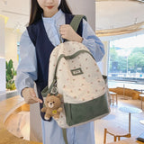 Large Capacity Nylon Backpack for Women, Student Travel Rucksack