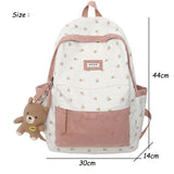 Large Capacity Nylon Backpack for Women, Student Travel Rucksack