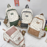 Large Capacity Nylon Backpack for Women, Student Travel Rucksack