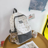 Large Capacity Nylon Backpack for Women, Student Travel Rucksack