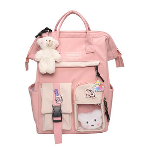 Nylon Backpacks Women School Bag Backpack High School Bags for Girls