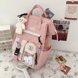 Nylon Backpacks Women School Bag Backpack High School Bags for Girls