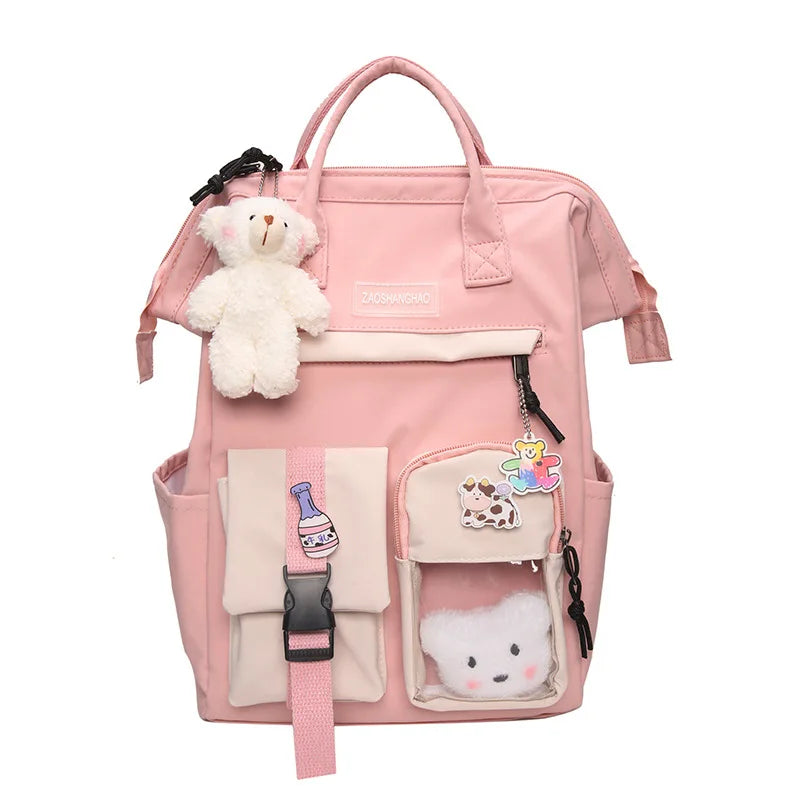 Nylon Backpacks Women School Bag Backpack High School Bags for Girls