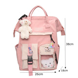 Nylon Backpacks Women School Bag Backpack High School Bags for Girls