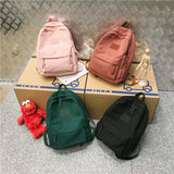 Nylon Backpack Women Zipper Large Capacity Harajuku Casual Travel Schoolbags