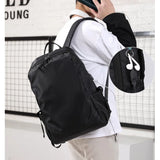 Waterproof Nylon Laptop Backpack for Women 15.6 Inch Grey