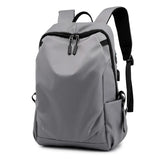 Waterproof Nylon Laptop Backpack for Women 15.6 Inch Grey