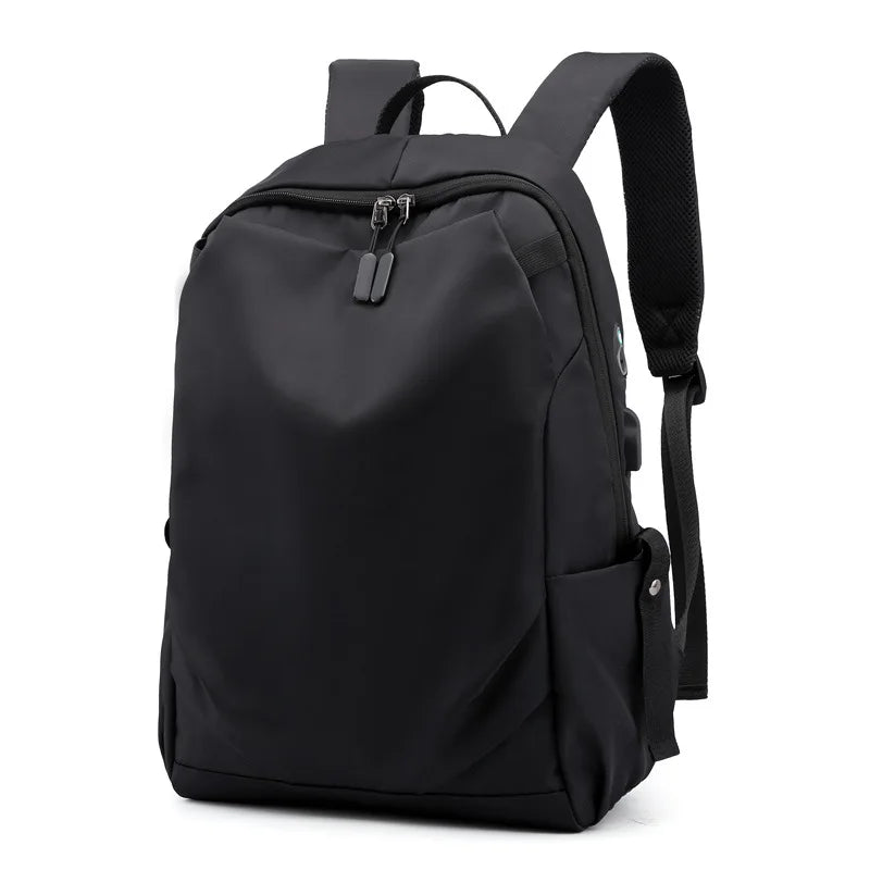 Waterproof Nylon Laptop Backpack for Women 15.6 Inch Grey