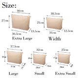 Nylon Zippered Purse Organizer Bag Insert with Multiple Pockets
