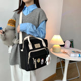 Women's Nylon Crossbody Shoulder Bag Canvas Tote Satchel