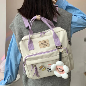 Women's Nylon Crossbody Shoulder Bag Canvas Tote Satchel