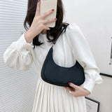 Nylon Shoulder Underarm Bag Small Clutch Purse for Women