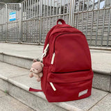 Nylon Multi-function College Backpack Female Student Rucksack