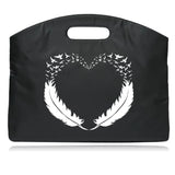 Nylon Briefcase Feather Printing Handbag Large Capacity