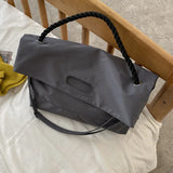 Nylon Canvas Y2k Casual Tote Bag Student Ins Large Capacity Messenger Handbag
