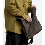Nylon Check Casual Handbag Messenger Bag for Women