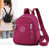 Nylon Backpack Bucket Bag Small Schoolbag
