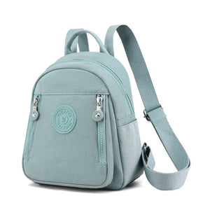 Nylon Backpack Bucket Bag Small Schoolbag