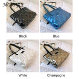 Nylon Cotton-padded Bag Casual Large Capacity Hand Bags Soft Warm