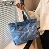 Nylon Cotton-padded Bag Casual Large Capacity Ladies Handbags Warm Zipper